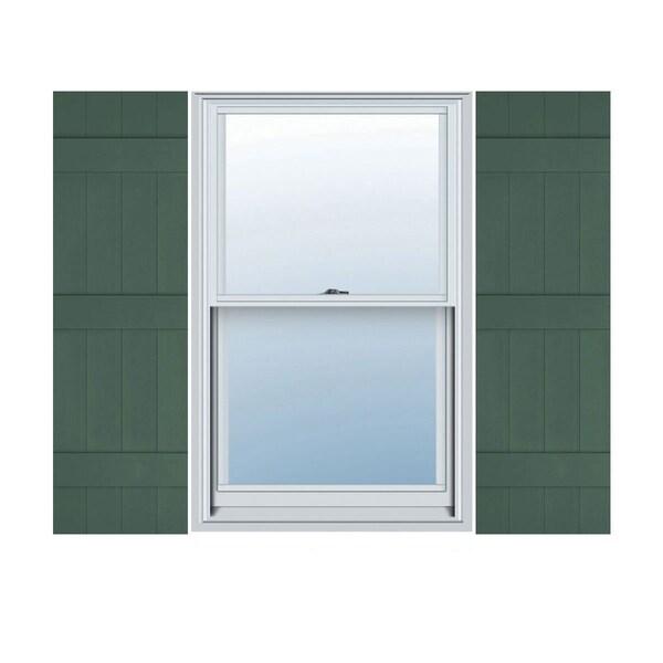 Ekena Millwork 14 in. W x 63 in. H Builders Edge, 3 Batten, Board-n-Batten Shutters, 028 - Forest Green, PR 080140063028 - main